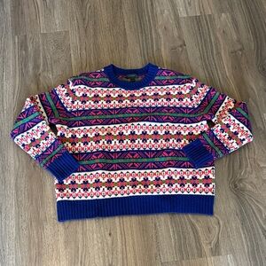 J. Crew Multicolor fair isle 100% wool Crewneck Sweater